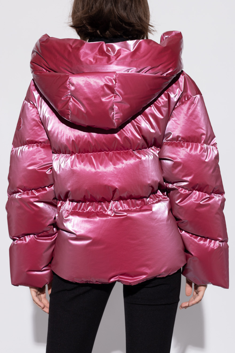 pink metallic moncler jacket